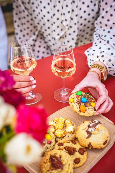 Rosé de Bourgueil servi au verre